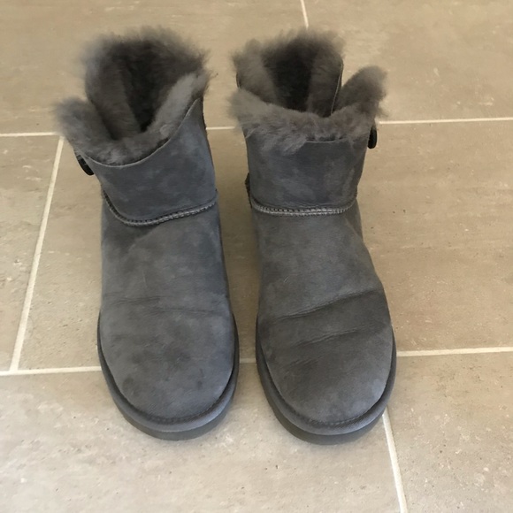 UGG Shoes - Gray Bailey Button Uggs